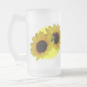 Canecas amarelas alegres do girassol da caneca de