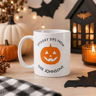 Canecas Assustadoras de Halloween Minimalistas – P