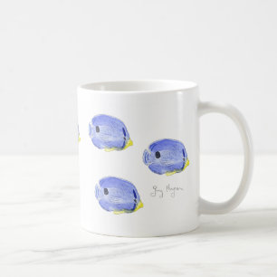 Canecas azuis pequenas & Drinkware dos peixes