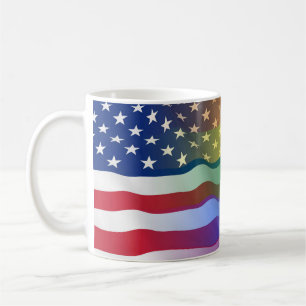 Canecas - Bandeira EUA Bandeira LGBT