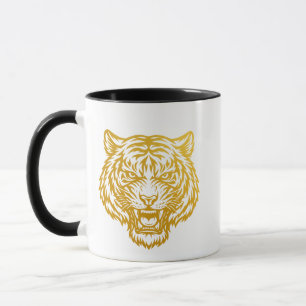 Canecas Cabeça de Tigre Dourado – Força Minimalist