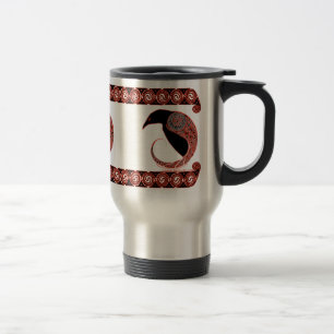 Canecas celtas, design do corvo de Morrigan