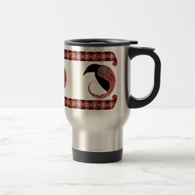 Canecas celtas, design do corvo de Morrigan (Direita)