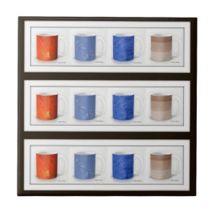 Canecas Coloridas de Café Enquadradas