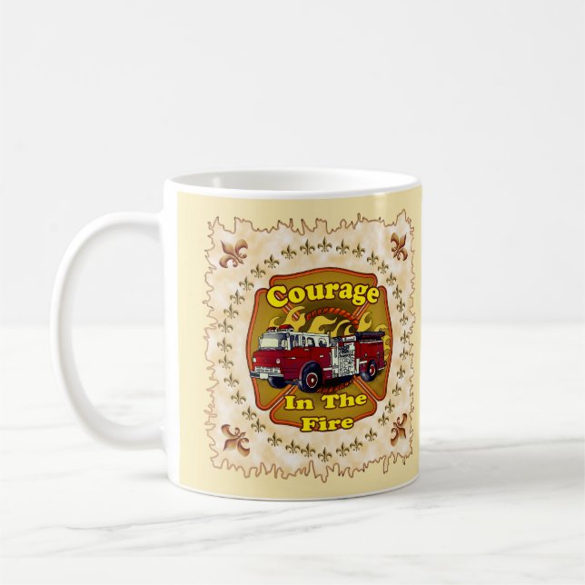 Canecas corajosas de bombeiros de caminhão de bomb (Esquerda)
