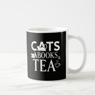 Canecas Cute Cats Books and Tea Lover MugMug