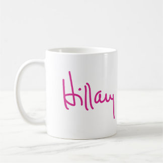 Canecas da assinatura de Hillary