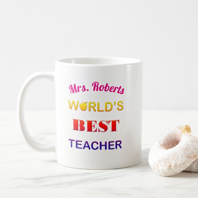 Canecas da caneca de café do professor do mundo as (Com Donut)