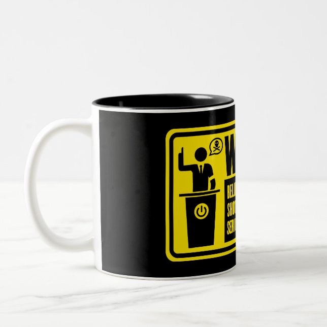 Canecas de advertência do político (Esquerda)