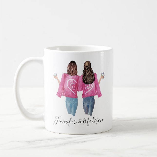 Canecas de Cabelo Personalizadas Melhores Amigas A (Esquerda)