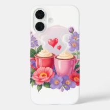Canecas de Cacau de São Valentim Fofas com Flores