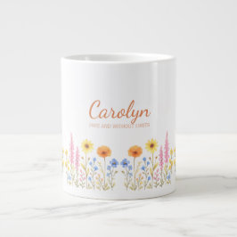 Canecas de café Adicione Seu Nome, Lindas Flores S