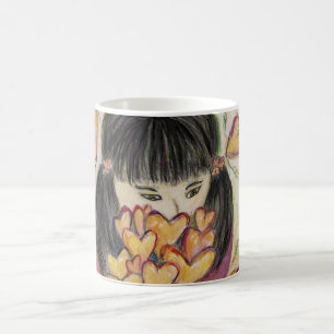 Canecas de Café com Arte de Corações de Amor Colec