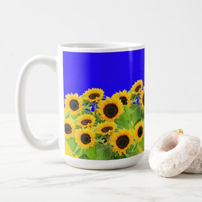 Canecas de Café com Girassóis (Com Donut)