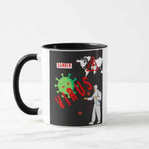 CANECAS DE CAFÉ COM PADRÕES DE VÍRUS