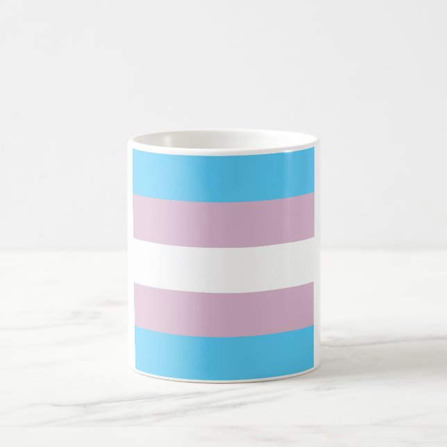 Canecas de café da bandeira do Transgender (Centro)