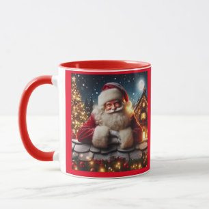 CANECAS DE CAFÉ DE NATAL DO PAPAI NOEL FOFAS
