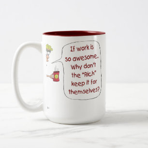 Canecas de café engraçadas: Se o trabalho é tã