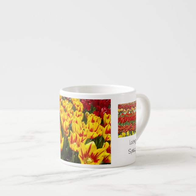 Canecas de café Espresso da Primavera Amorosa Tuli (Frente Esquerda)