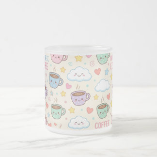 Canecas De Café Fofo Padrão Kawaii Caneca