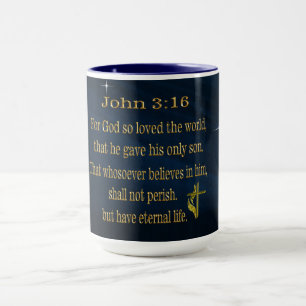 canecas de café João 3:16