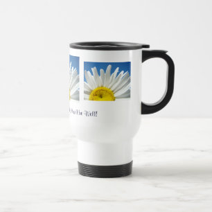 Canecas de Café Margaridas Brancas Céu Azul Coisa