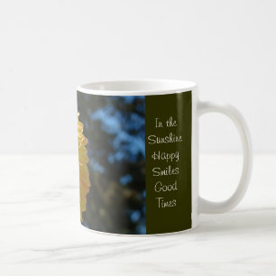 Canecas de Café no Sol Flores de Dália Laranja