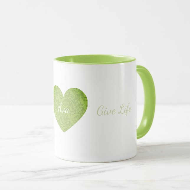 Canecas de Café Personalizadas, Caneca do Nome Ava (Frente Esquerda)