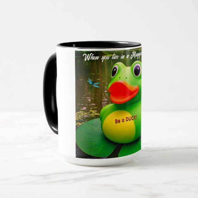 Canecas de Café Personalizadas Pato Sapo Pântano (Frente Esquerda)