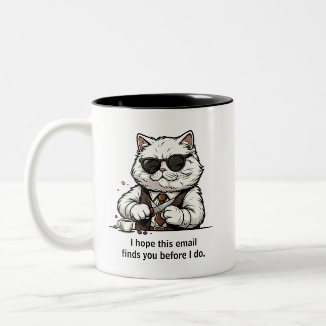Canecas de Café Tipografia Divertida Colega de Tra (Esquerda)