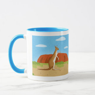 Canecas de cangurus na floresta 