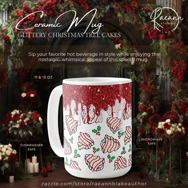 Canecas de Cerâmica de Árvores de Natal Espelhadas (Criador carregado)