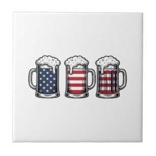 Canecas de Cerveja Patrióticas Design de Camiseta