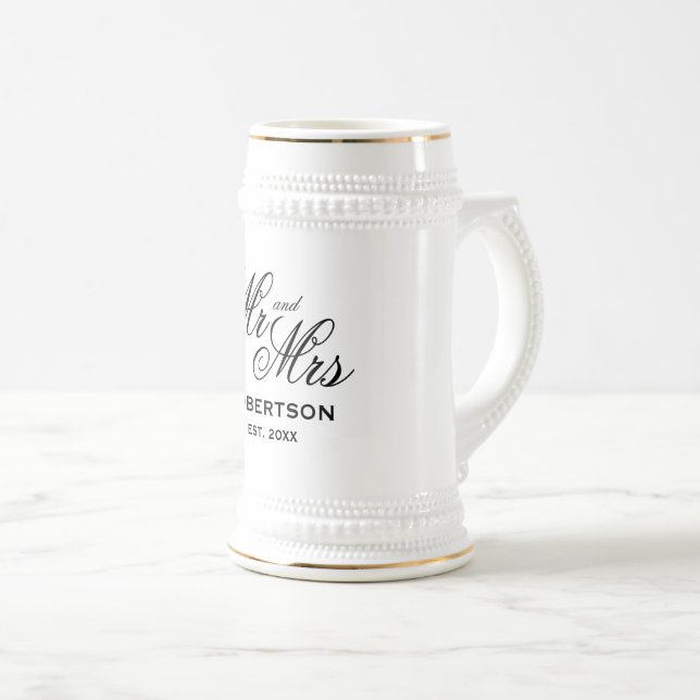 Canecas de cerveja personalizadas para casamento M (Frente Esquerda)