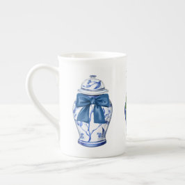 Canecas de Chá com Laços e Chinoiserie em Porcelan