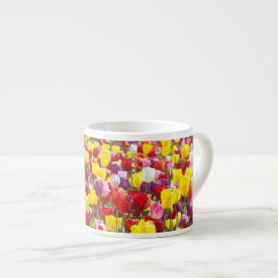 Canecas de Espresso personalizadas Flores de Tulip