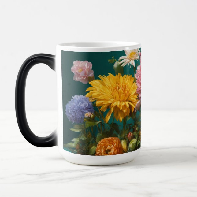 Canecas de flores de primavera (Esquerda)
