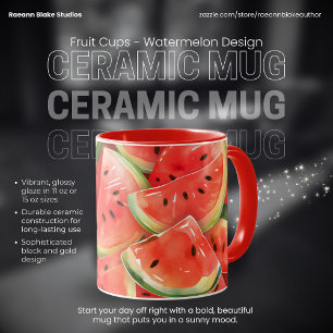 Canecas de Frutas - Caneca de Cerâmica com Design