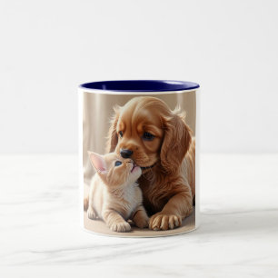 Canecas de gatinho fofo e cachorrinho