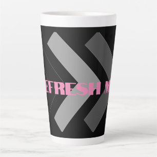 Canecas de latte reutilizáveis com texto de imagem