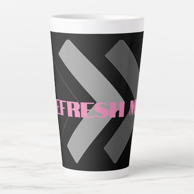 Canecas de latte reutilizáveis com texto de imagem (Frente)