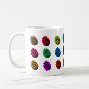Canecas de Pinhas Coloridas