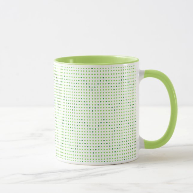Canecas de Pontos com Padrão de Chevron em Verde L (Direita)