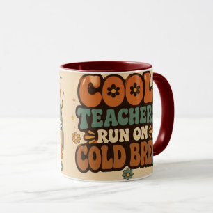 Canecas De Professores Legais Que Bebem Café Gelad