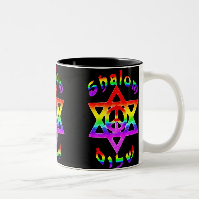 Canecas de Shalom do arco-íris (Direita)