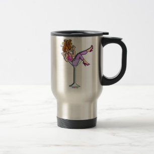 Canecas de viagem, copos - menina em um Martini,