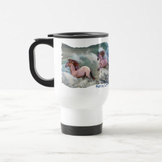 Canecas de viagem de Surf de praia e cavalos de Mu