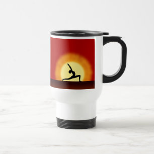 Canecas de viagem do café do nascer do sol da