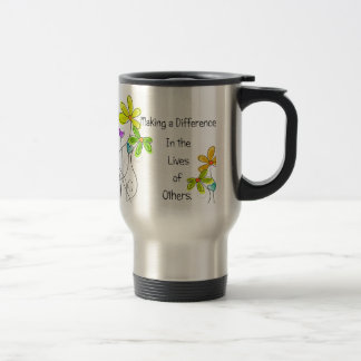 Canecas de viagem florais do cuidador