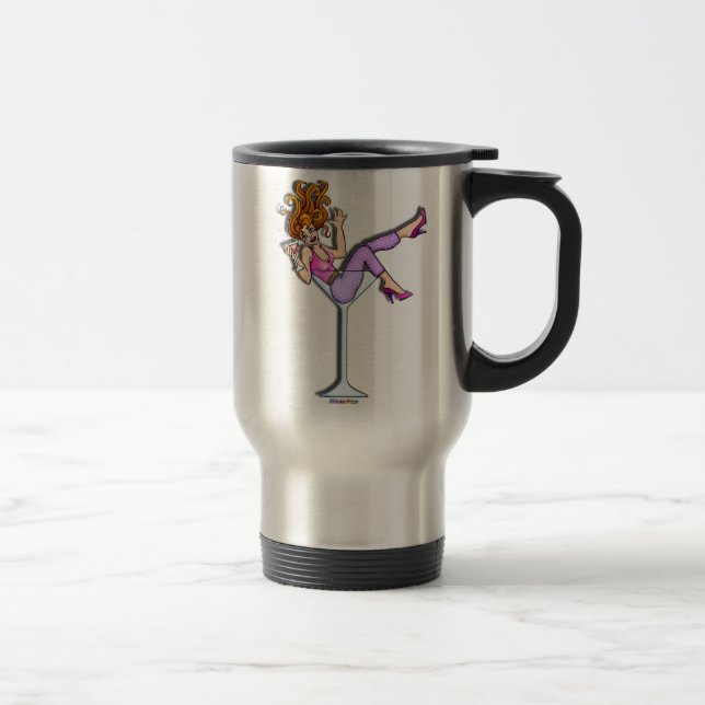Canecas de Viagem, Xícaras - Garota num Martini, L (Direita)
